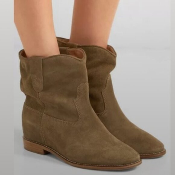 Isabel Marant Crisi Brown Suede Ankle Boots Size: EU 38 US 7.5 - Picture 1 of 15